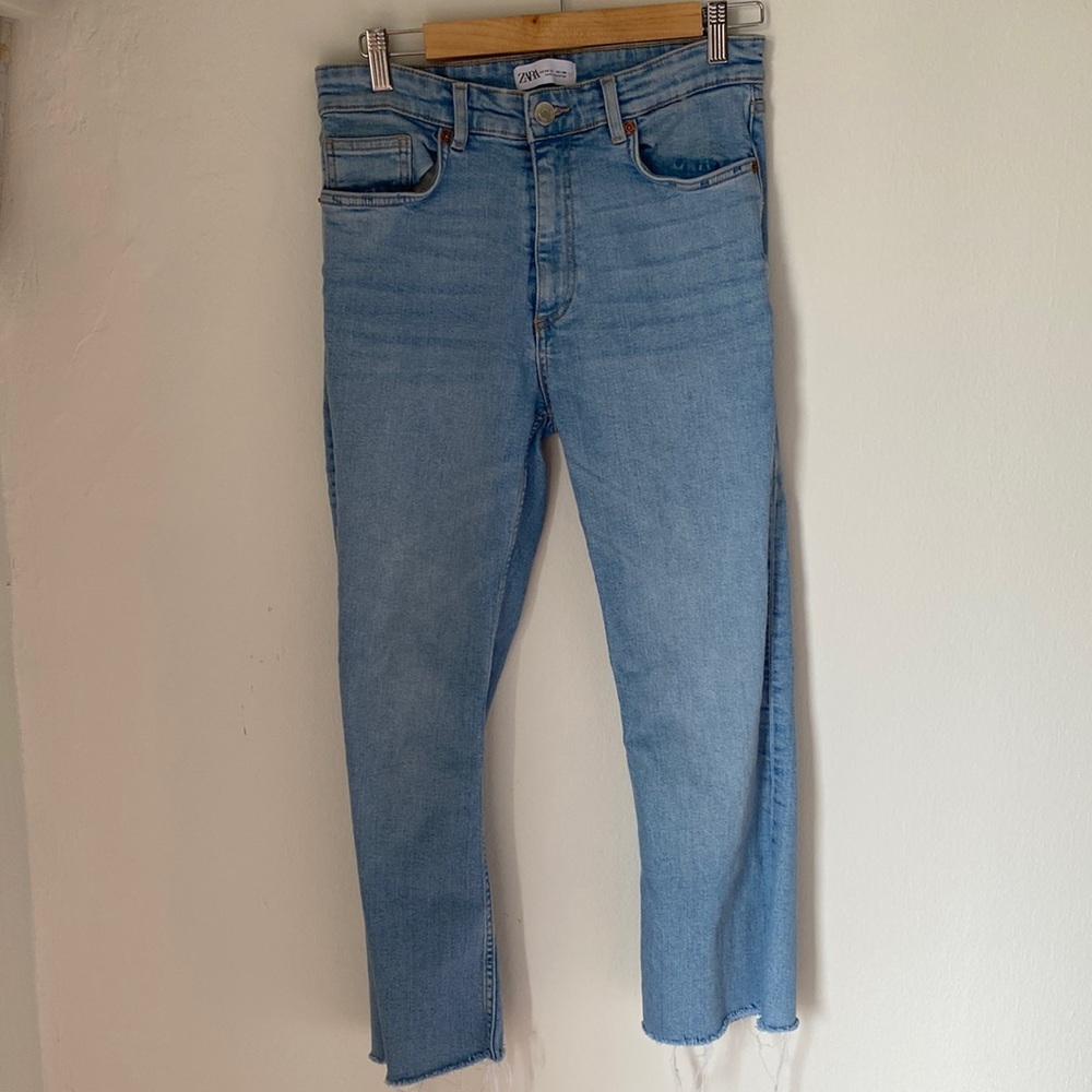 Zara cropped flare jeans